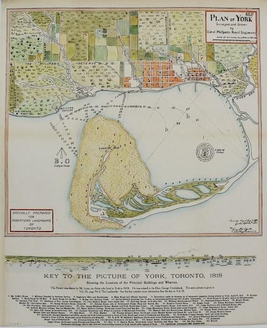 ਨਕਸ਼ਾ ਨਿਊਯਾਰਕ ਦੇ ਟੋਰੰਟੋ 1787-1884 cartoony ਵਰਜਨ