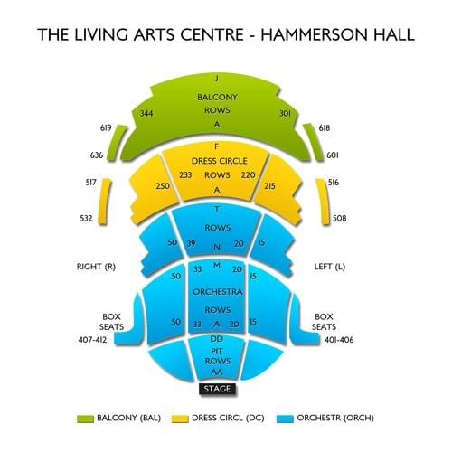 ਨਕਸ਼ਾ ਦੇ ਲਿਵਿੰਗ ਆਰਟਸ ਸੈਂਟਰ Hammerson ਹਾਲ