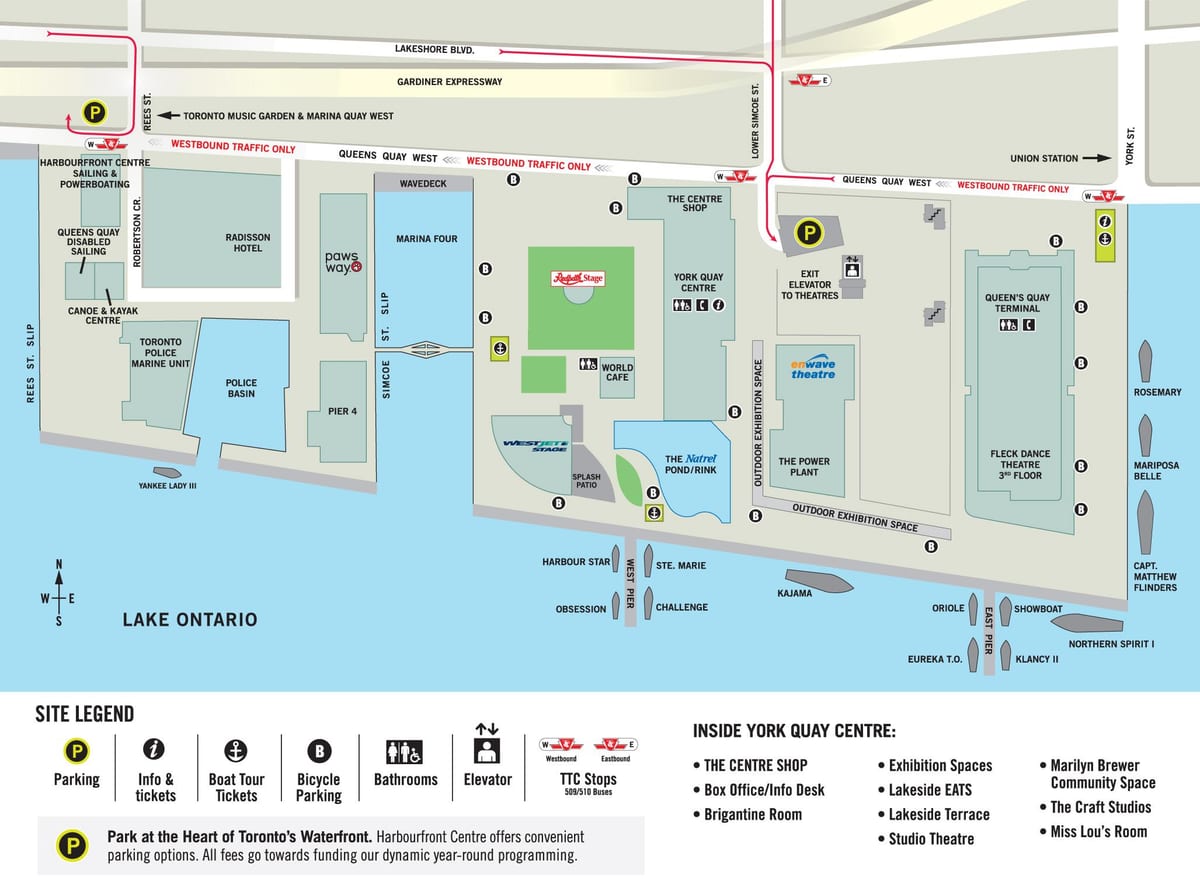 ਨਕਸ਼ਾ ਦੇ Harbourfront Centre, ਟੋਰੰਟੋ