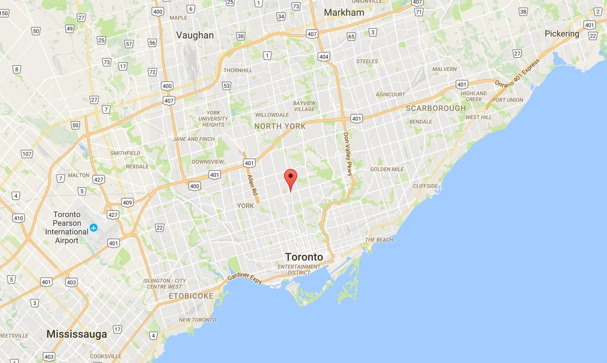 ਨਕਸ਼ਾ ਦੇ Yonge ਅਤੇ Eglinton ਜ਼ਿਲ੍ਹਾ ਟੋਰੰਟੋ