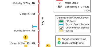ਦਾ ਨਕਸ਼ਾ ਜਿਸਨੂੰ ttc 6 ਬੇ ਬੱਸ ਰਸਤਾ ਟੋਰੰਟੋ