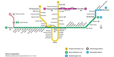 ਨਕਸ਼ਾ ਦੇ ਟੋਰੰਟੋ ਜਿਸਨੂੰ ttc ਸਬਵੇਅ