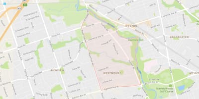 ਨਕਸ਼ਾ ਦੇ ਹੰਬਰ Heights – Westmount ਇਲਾਕੇ ਟੋਰੰਟੋ