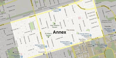 ਨਕਸ਼ਾ ਦੇ Annex ਟੋਰੰਟੋ