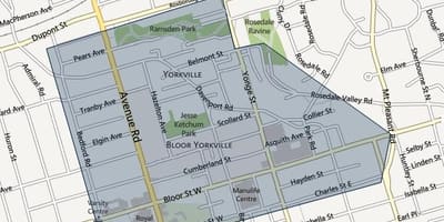 ਨਕਸ਼ਾ ਦੇ Bloor Yorkville