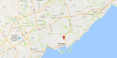 ਨਕਸ਼ਾ ਦੇ Cabbagetown ਜ਼ਿਲ੍ਹਾ ਟੋਰੰਟੋ