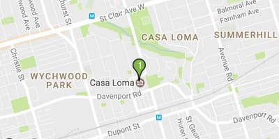 ਨਕਸ਼ਾ ਦੇ Casa Loma ਟੋਰੰਟੋ