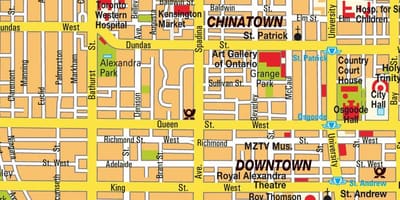 ਨਕਸ਼ਾ ਦੇ Chinatown ਓਂਟੇਰੀਓ