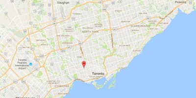 ਨਕਸ਼ਾ ਦੇ Dovercourt ਪਾਰਕ ਜ਼ਿਲ੍ਹਾ ਟੋਰੰਟੋ