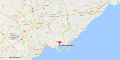 ਨਕਸ਼ਾ ਦੇ Harbourfront ਜ਼ਿਲ੍ਹਾ ਟੋਰੰਟੋ
