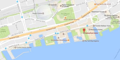 ਨਕਸ਼ਾ ਦੇ Harbourfront ਇਲਾਕੇ ਟੋਰੰਟੋ