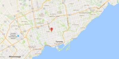 ਨਕਸ਼ਾ ਦੇ Humewood–Cedarvale ਜ਼ਿਲ੍ਹਾ ਟੋਰੰਟੋ