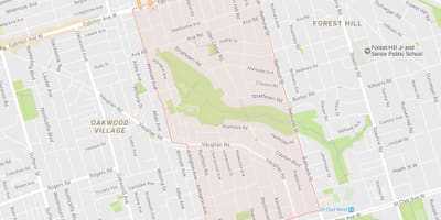 ਨਕਸ਼ਾ ਦੇ Humewood–Cedarvale ਇਲਾਕੇ ਟੋਰੰਟੋ
