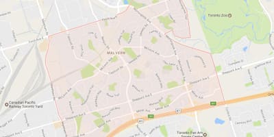 ਨਕਸ਼ਾ ਦੇ Malvern ਇਲਾਕੇ ਟੋਰੰਟੋ