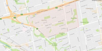 ਨਕਸ਼ਾ ਦੇ Maple Leafneighbourhood ਟੋਰੰਟੋ