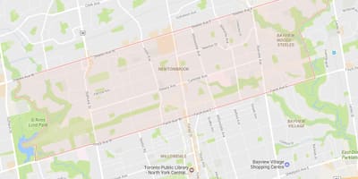 ਨਕਸ਼ਾ ਦੇ Newtonbrook ਇਲਾਕੇ ਟੋਰੰਟੋ