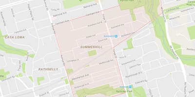 ਨਕਸ਼ਾ ਦੇ Summerhill ਇਲਾਕੇ ਟੋਰੰਟੋ